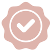 Certificate badge with checkmark